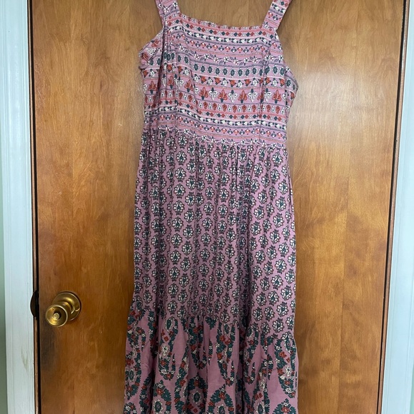 Knox Rose Beige, Black & Pink Patterned Sundress - Picture 2 of 5